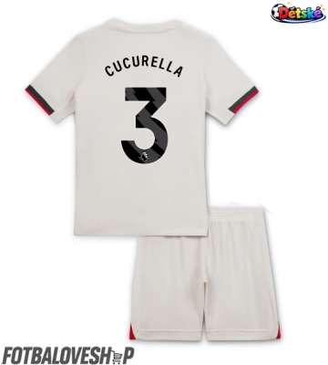 Chelsea Marc Cucurella #3 Dětské Venkovní Dres 2025-26 Krátký Rukáv (+ trenýrky)